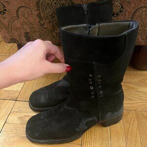 Aquatalia Black Suede Boots